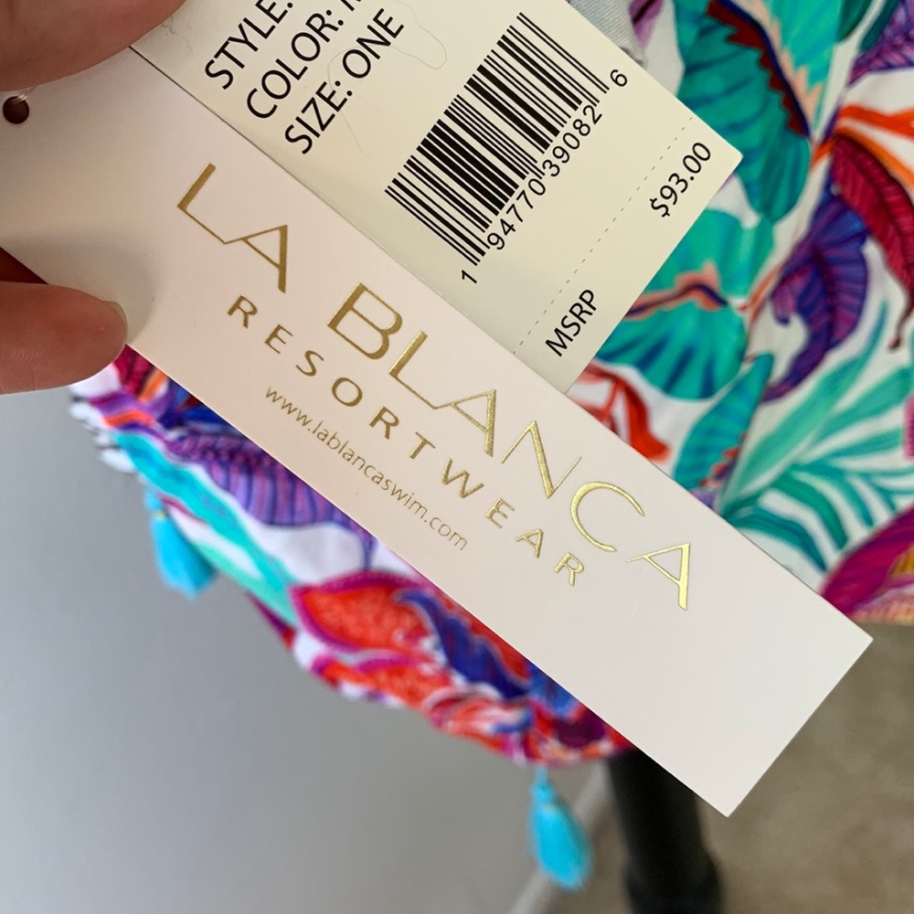 La Blanca Tropics of Tropez Kimono Style Colorful Floral Swim Coverup - Picture 8 of 14